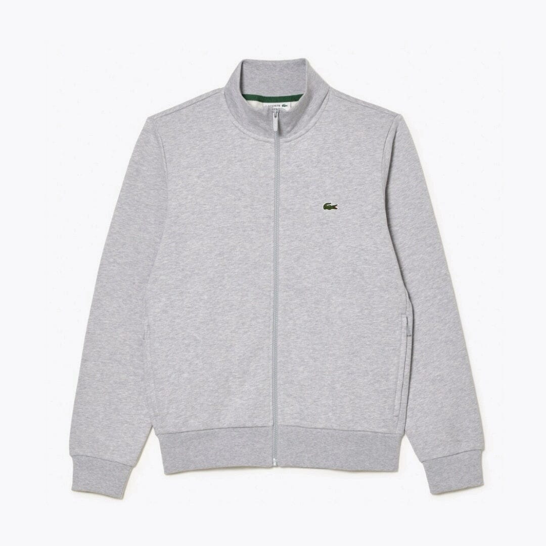 Lacoste Zip Up High Neck Fleece Sweatshirt Black - Velmont & Rossi