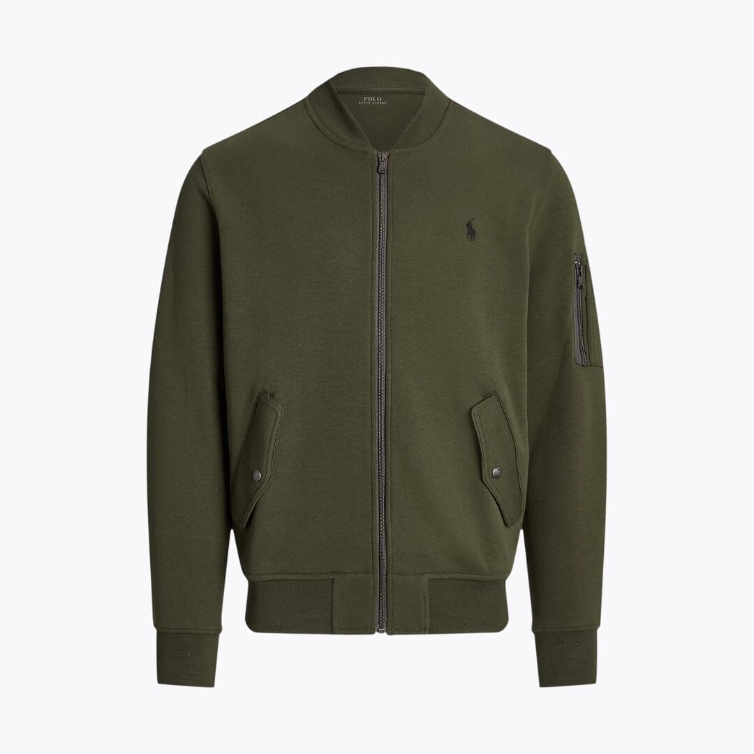 Ralph Lauren Double Knit Bomber Jacket College Navy - Velmont & Rossi