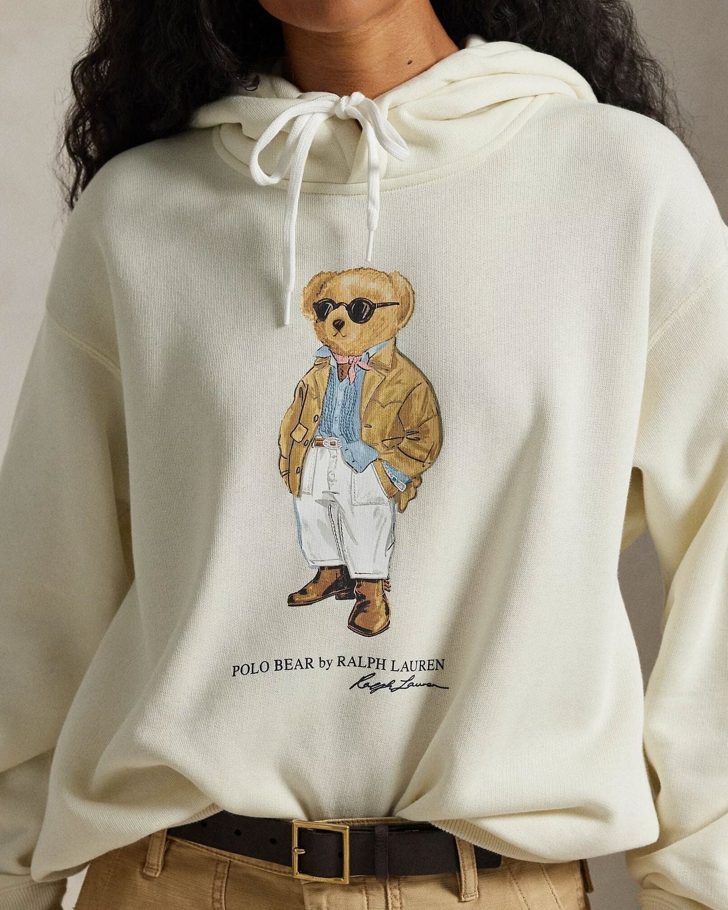 Ralph Lauren Polo Bear Fleece Hoodie 0 Parchment Cream - Velmont & Rossi