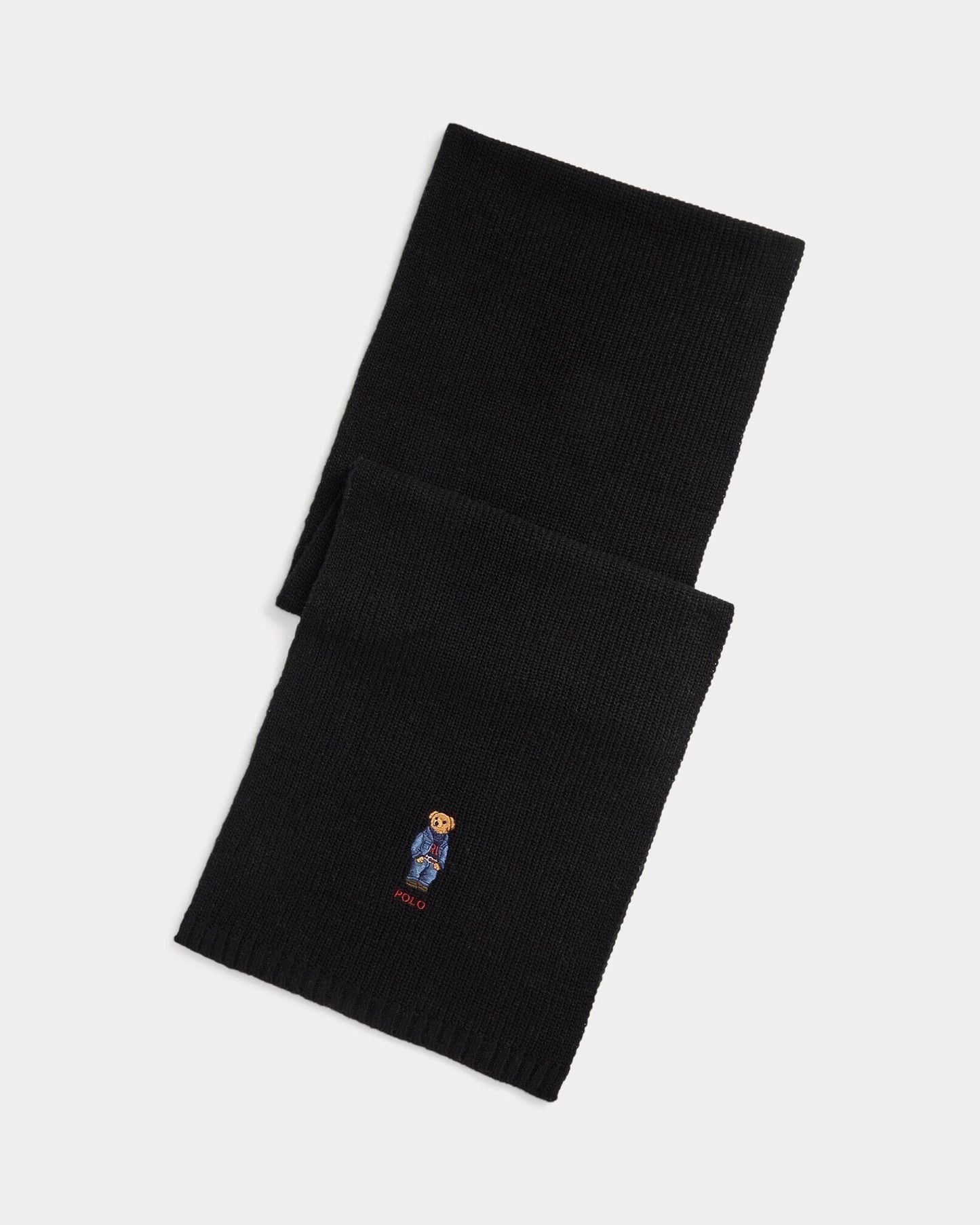 Ralph Lauren Polo Bear Knit Scarf Polo Black - Velmont & Rossi