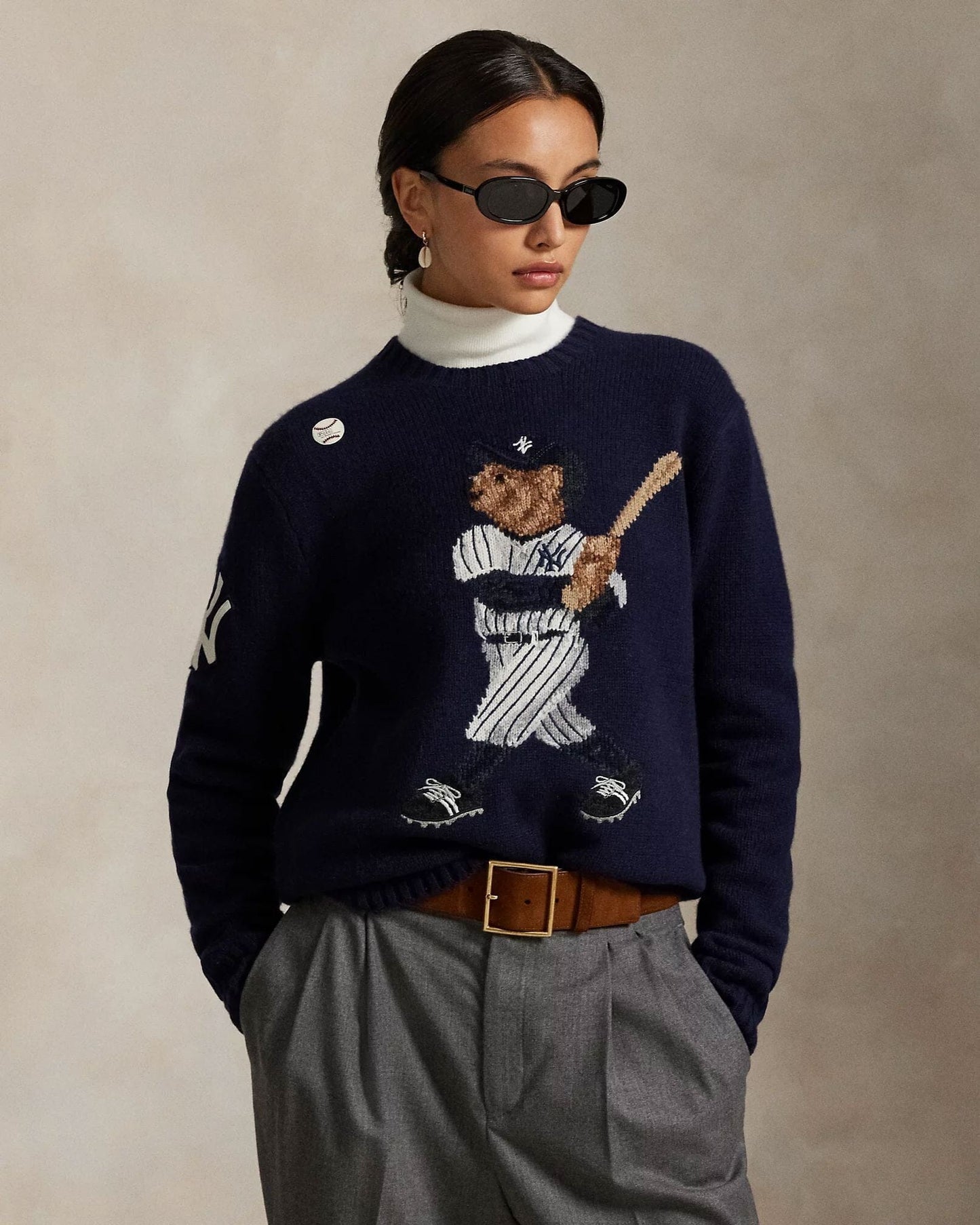 Ralph Lauren Yankees Bear Sweater Bear-Marine Combination - Velmont & Rossi