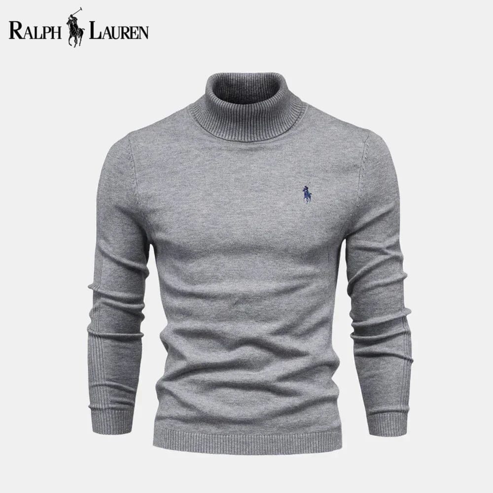 Ralph Lauren Turtleneck Cable Knit Wool Knit Sweater Beige - Velmont & Rossi