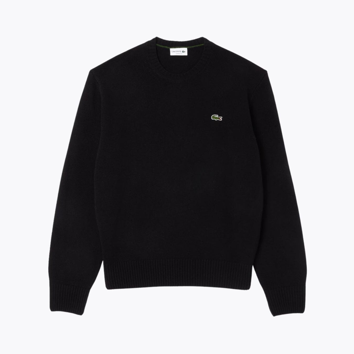 Lacoste Carded Wool Crew Neck Sweater Pale Blue - Velmont & Rossi