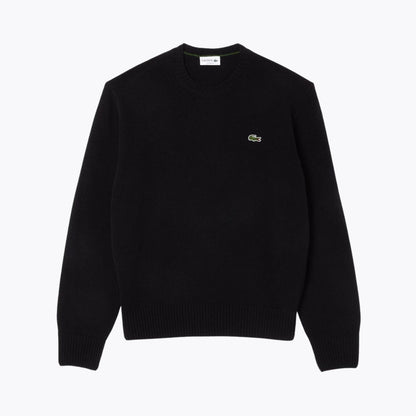 Lacoste Carded Wool Crew Neck Sweater Pale Blue - Velmont & Rossi
