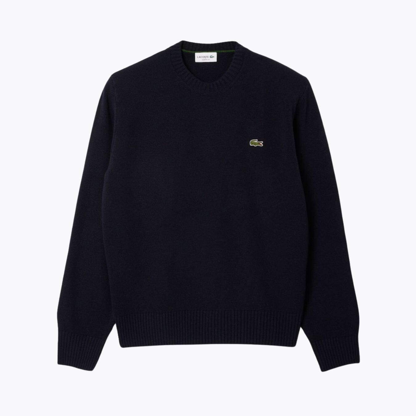 Lacoste Carded Wool Crew Neck Sweater Pale Blue - Velmont & Rossi