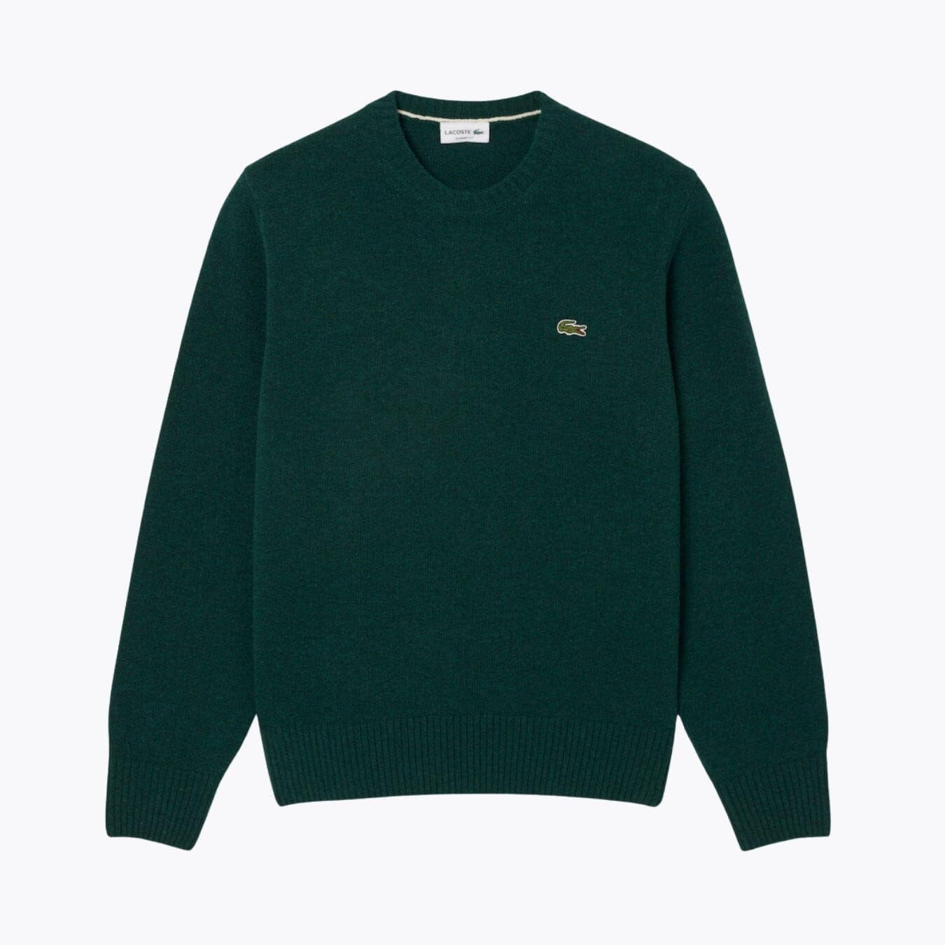 Lacoste Carded Wool Crew Neck Sweater Pale Blue - Velmont & Rossi