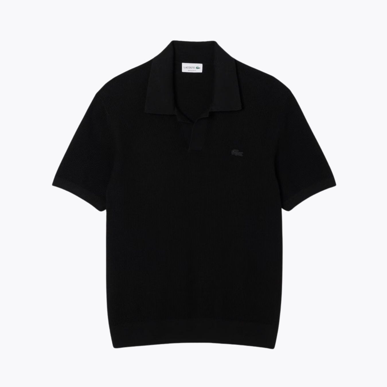 Lacoste Cotton Blend Open Polo Collar Sweater Beige - Velmont & Rossi