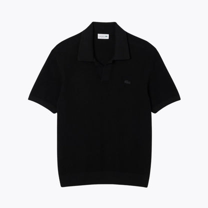 Lacoste Cotton Blend Open Polo Collar Sweater Beige - Velmont & Rossi