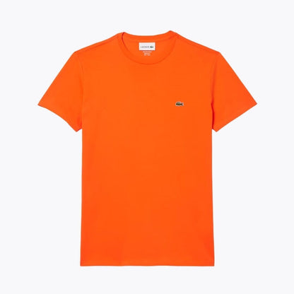 Lacoste Cotton Pima T Shirt Orange - Velmont & Rossi