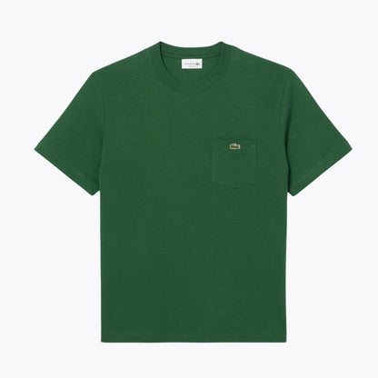 Lacoste Cotton T-Shirt With Breast Pocket Pine Green - Velmont & Rossi