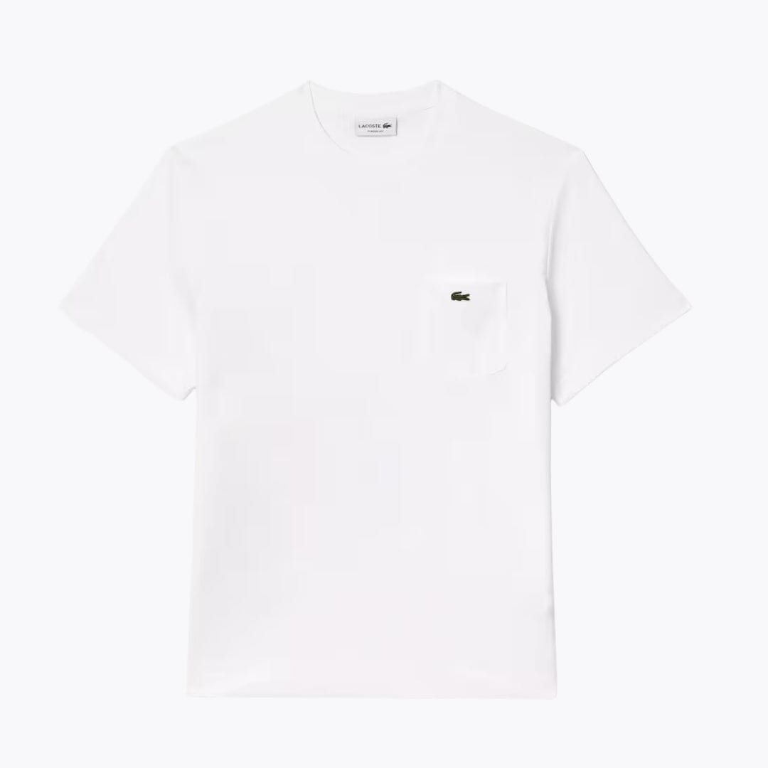Lacoste Cotton T Shirt With Breast Pocket Pine Green - Velmont & Rossi