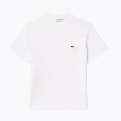 Lacoste Cotton T Shirt With Breast Pocket Pine Green - Velmont & Rossi