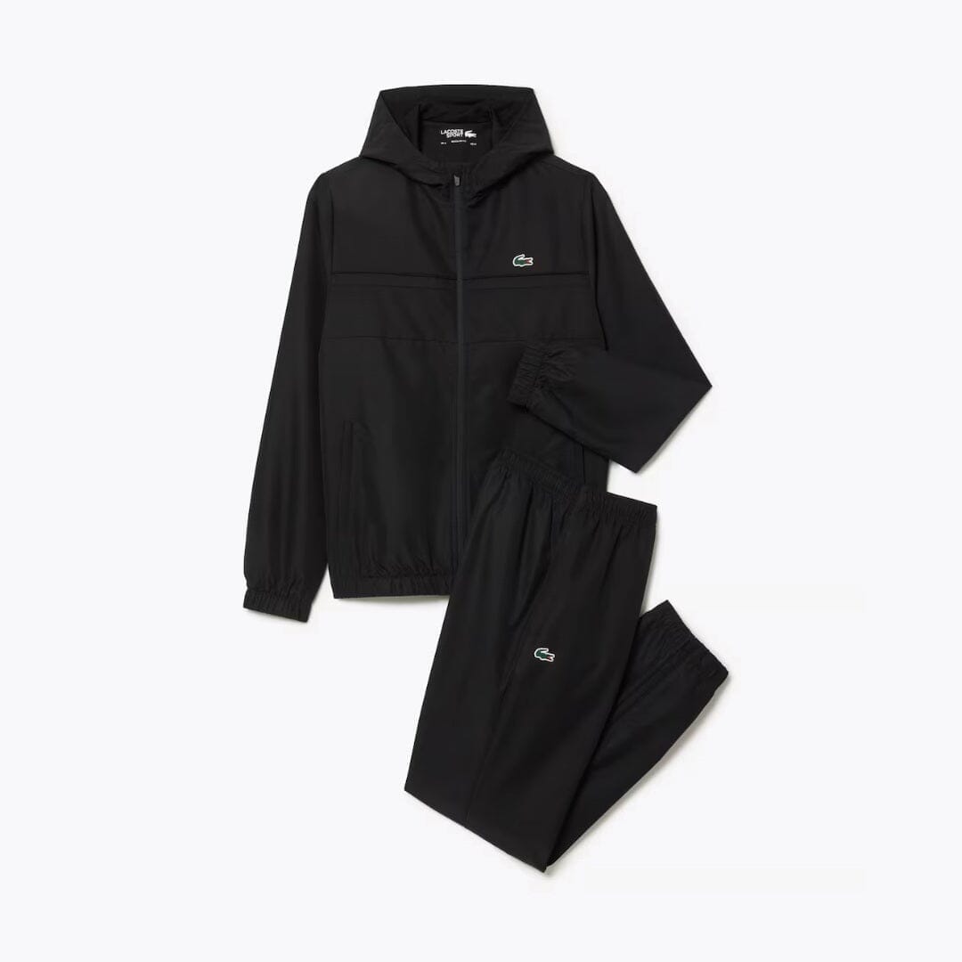 Lacoste Diamond Taffeta Sport Tracksuit Khaki Green / Black / White - Velmont & Rossi