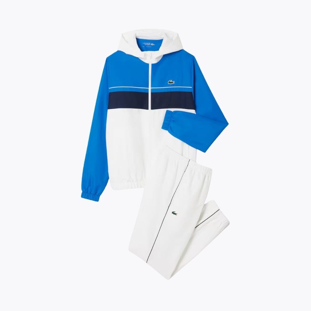 Lacoste Diamond Taffeta Sport Tracksuit Khaki Green / Black / White - Velmont & Rossi