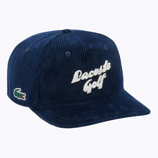 Lacoste Embroidered Corduroy Golf Cap Midnight Blue - Velmont & Rossi