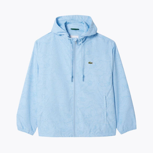 Lacoste Flower Print Windbreaker Pale Blue - Velmont & Rossi