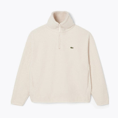 Lacoste High Zipped Neck Polar Fleece Sweatshirt Brown - Velmont & Rossi
