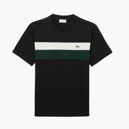Lacoste Jersey Colour-Block T-Shirt Black / White / Green - Velmont & Rossi