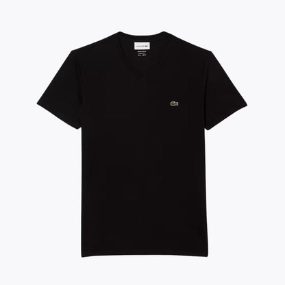 Lacoste Lightweight Cotton Pima V Neck T Shirt Green - Velmont & Rossi