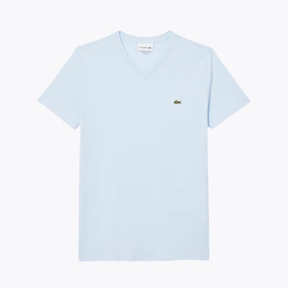 Lacoste Lightweight Cotton Pima V Neck T Shirt White - Velmont & Rossi