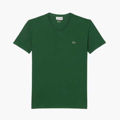 Lacoste Lightweight Cotton Pima V Neck T Shirt White - Velmont & Rossi