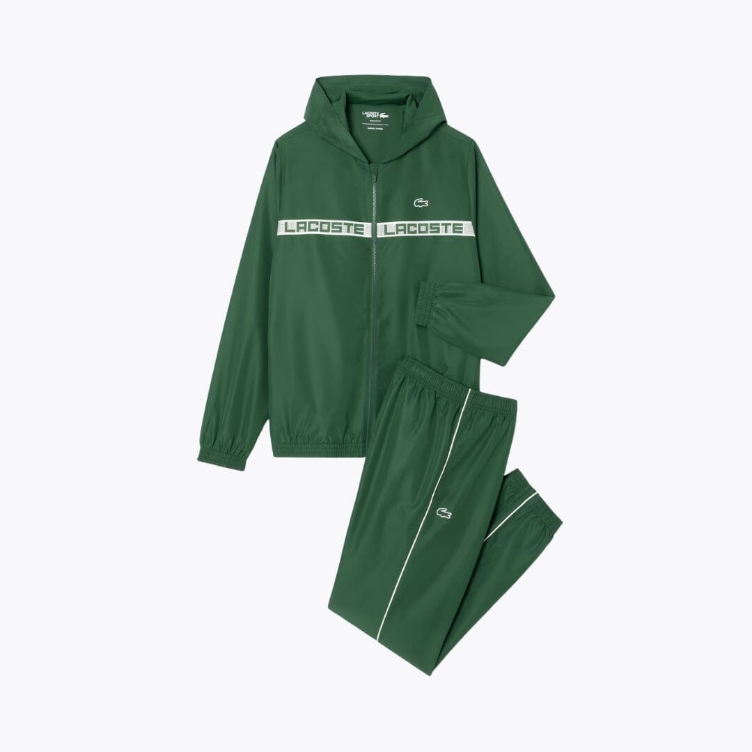 Lacoste Logo Stripe Tennis Tracksuit White - Velmont & Rossi