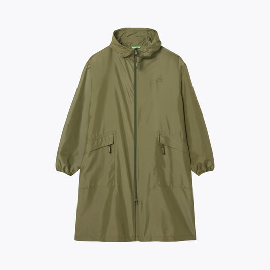Lacoste Long Packable Water-Repellent Parka Khaki Green - Velmont & Rossi