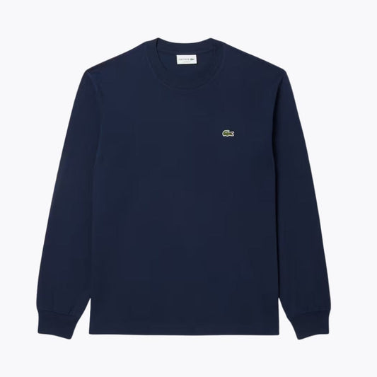 Lacoste Long Sleeved Cotton T-Shirt Midnight Blue - Velmont & Rossi