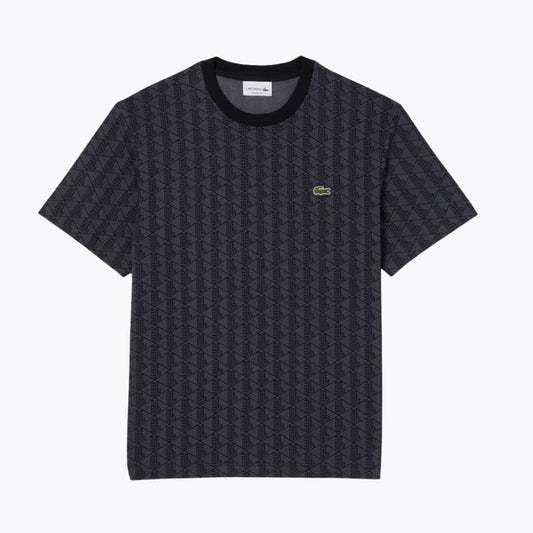 Lacoste Monogram Jersey T-Shirt Dark Grey / Black - Velmont & Rossi
