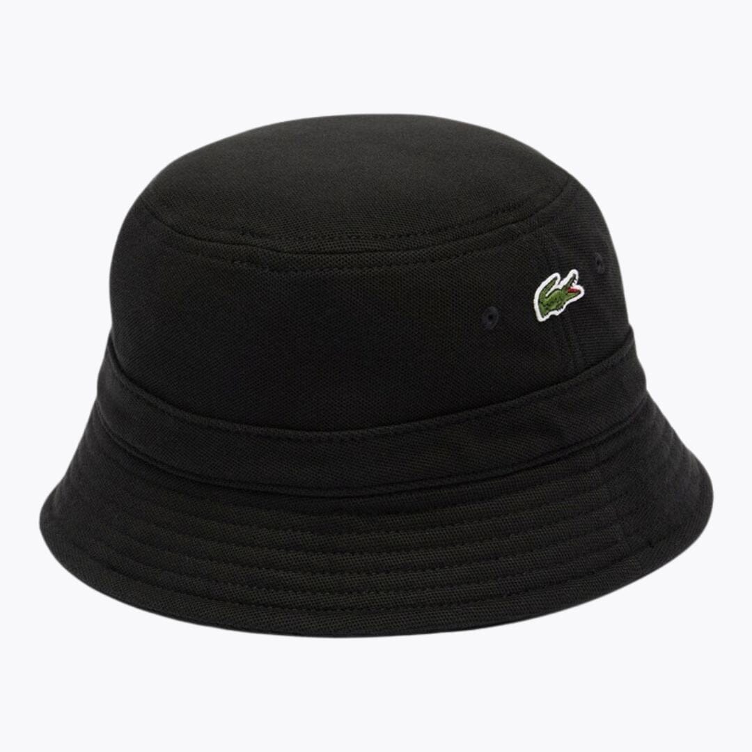 Lacoste Pique Bucket Hat Black - Velmont & Rossi