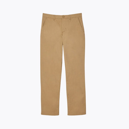 Lacoste Straight Fit Cotton Twill Pants Beige - Velmont & Rossi