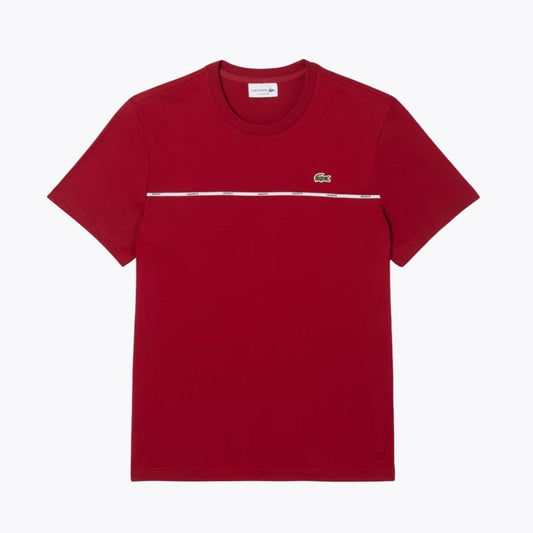 Lacoste Trim Cotton Jersey T-shirt Bordeaux - Velmont & Rossi