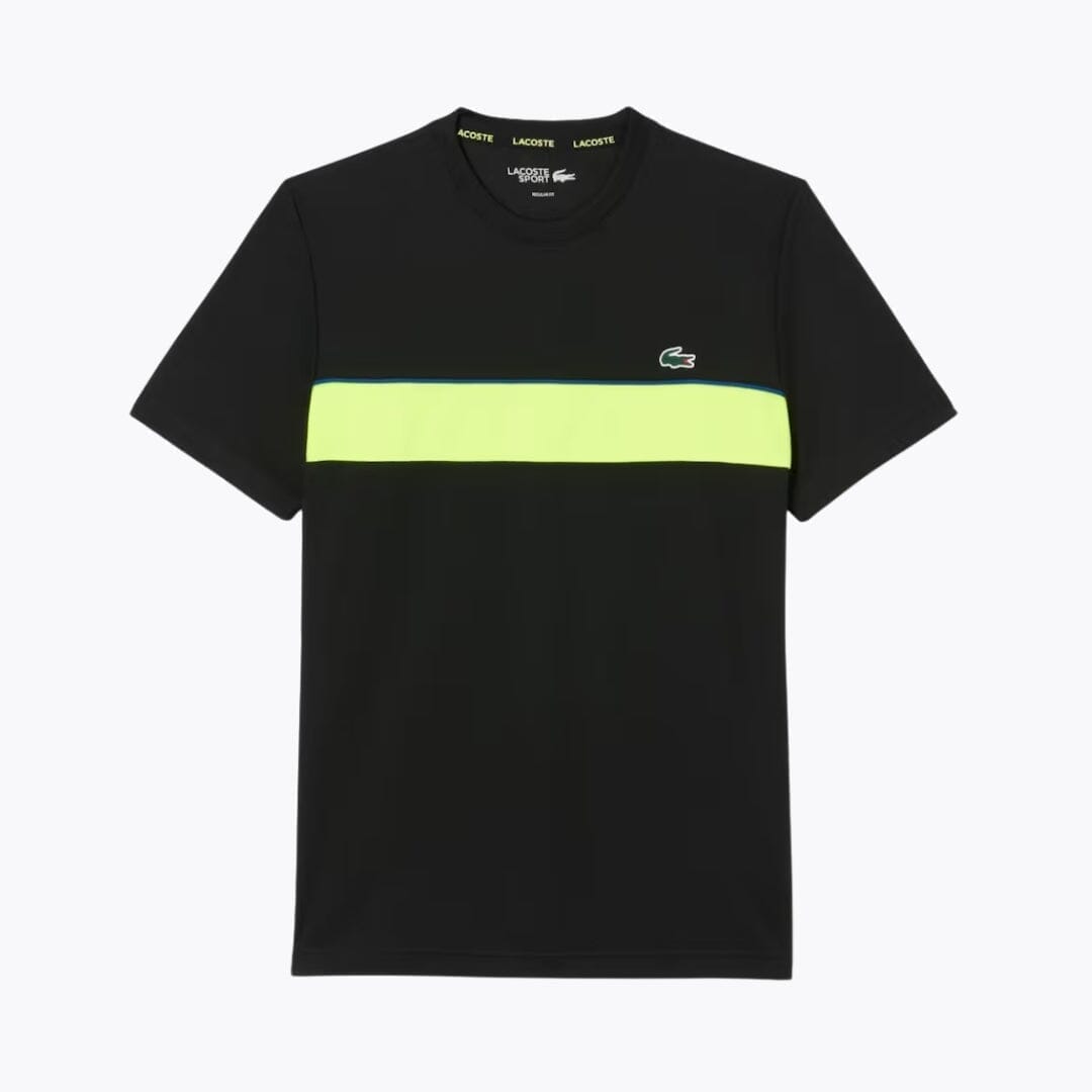 Lacoste Ultra Dry Printed Tennis T Shirt Navy Blue / White - Velmont & Rossi