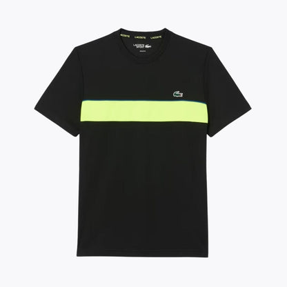 Lacoste Ultra Dry Printed Tennis T Shirt Navy Blue / White - Velmont & Rossi