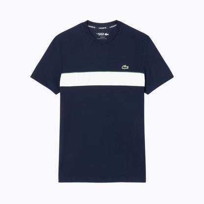 Lacoste Ultra Dry Printed Tennis T-shirt Navy Blue / White - Velmont & Rossi
