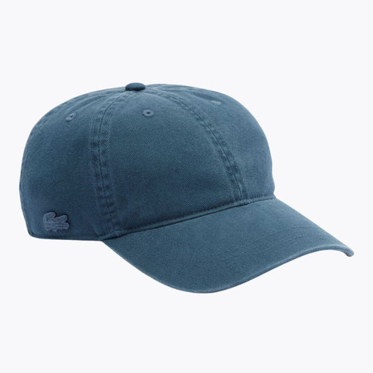 Lacoste Washed Cotton Twill Cap Mineral Blue - Velmont & Rossi