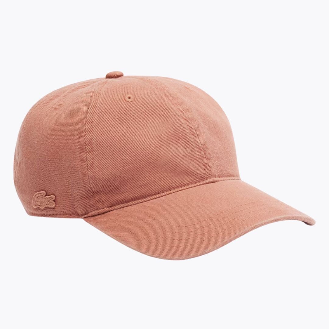 Lacoste Washed Cotton Twill Cap Terracotta Brown - Velmont & Rossi