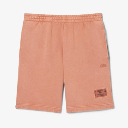 Lacoste Washed Effect Cotton Fleece Shorts Mineral Blue - Velmont & Rossi