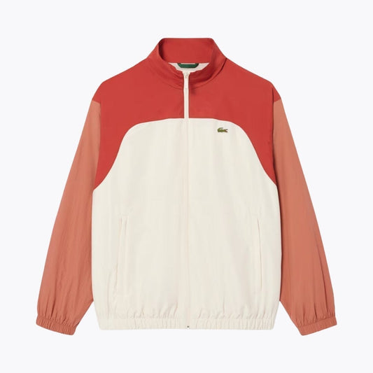 Lacoste Water-Repellent Colour-Block Track Jacket White / Brown / Light Brown - Velmont & Rossi
