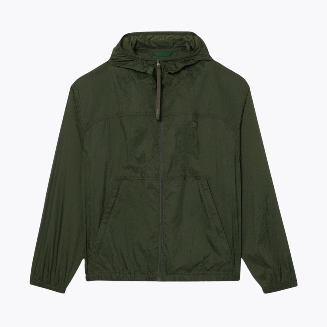 Lacoste Water-Repellent Packable Nylon Jacket Bottle Green - Velmont & Rossi