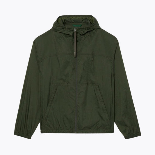Lacoste Water-Repellent Packable Nylon Jacket Bottle Green - Velmont & Rossi