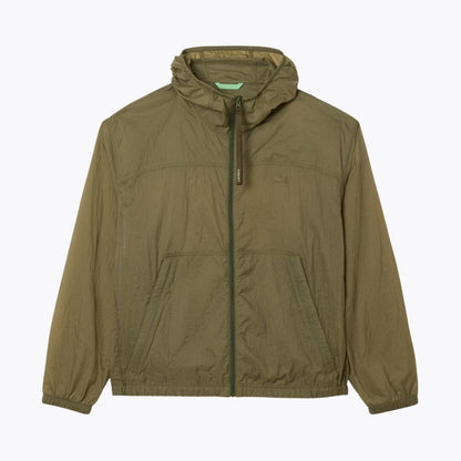 Lacoste Water Repellent Packable Nylon Jacket Bottle Green - Velmont & Rossi