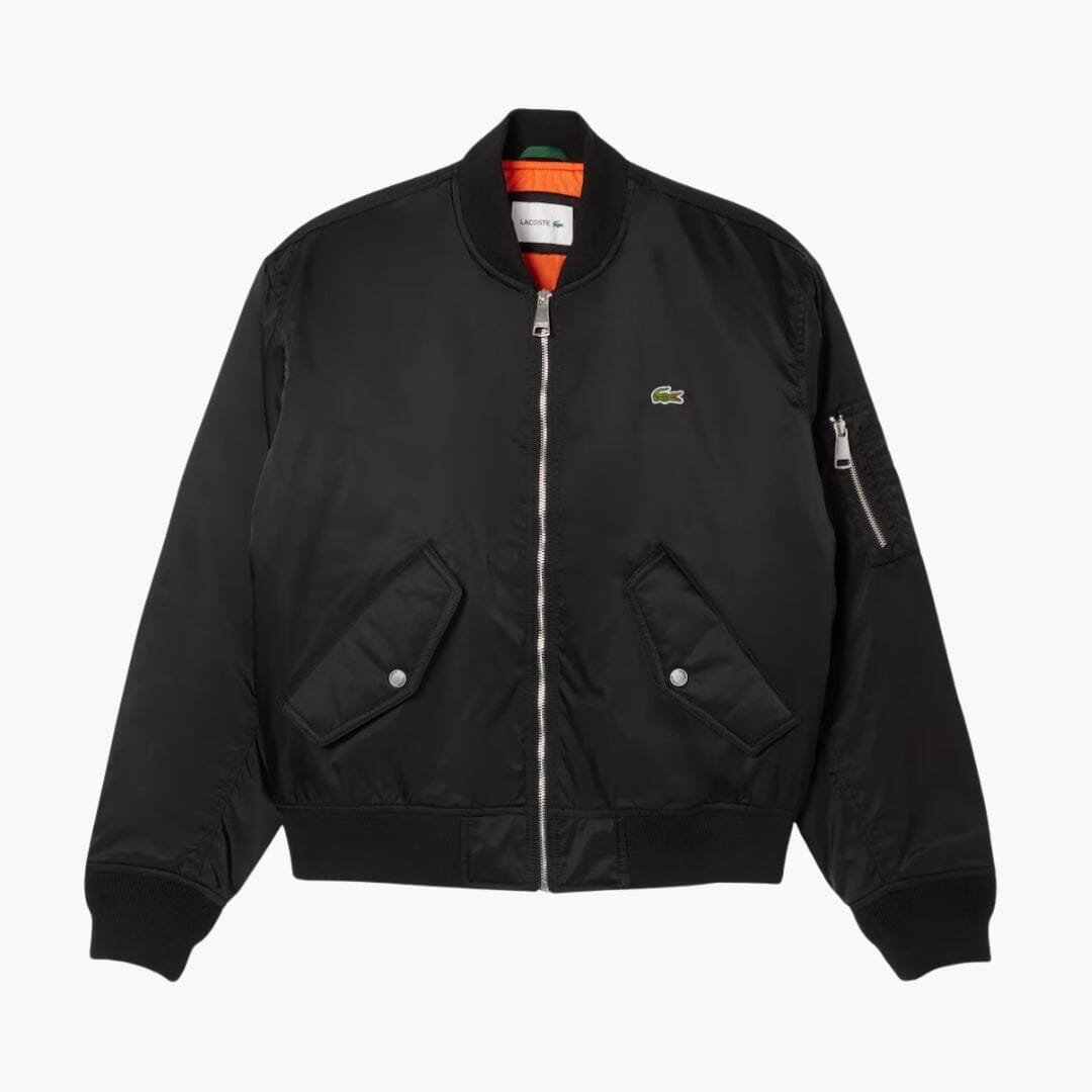 Lacoste Water-Repellent Padded Bomber Jacket Black - Velmont & Rossi