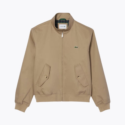 Lacoste Water-Repellent Twill Harrington Jacket Beige - Velmont & Rossi