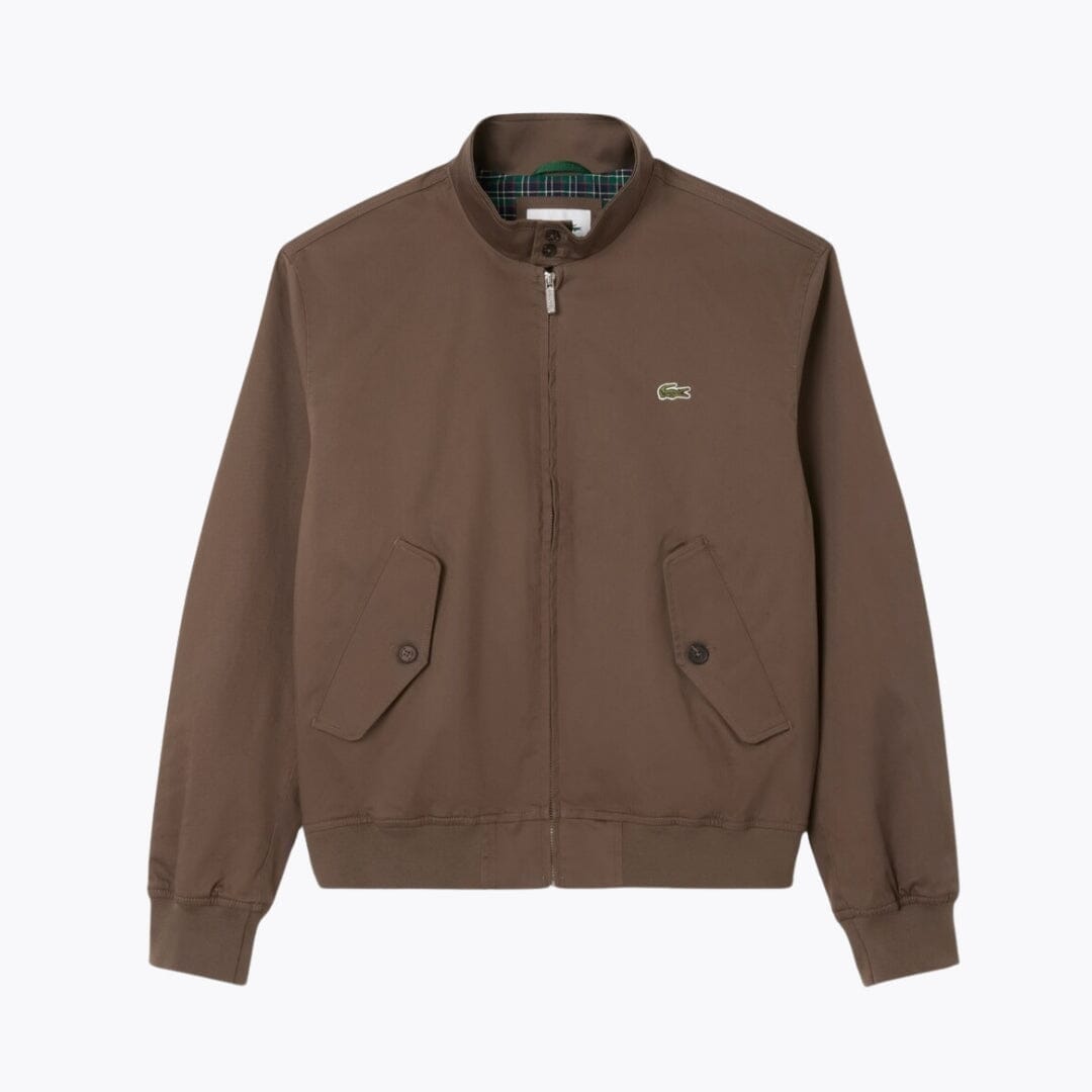 Lacoste Water Repellent Twill Harrington Jacket Beige - Velmont & Rossi