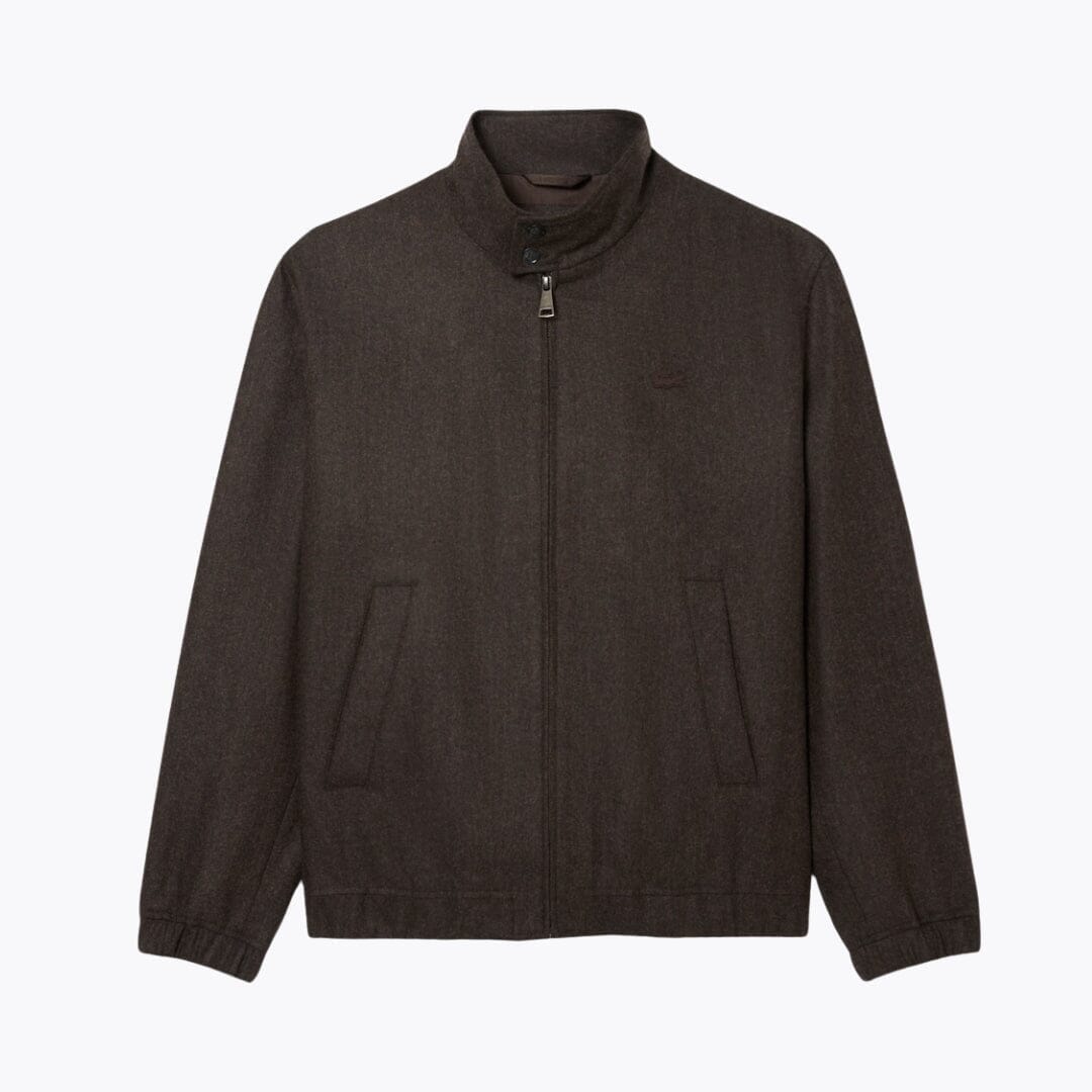 Lacoste Wool Harrington Jacket Brown - Velmont & Rossi