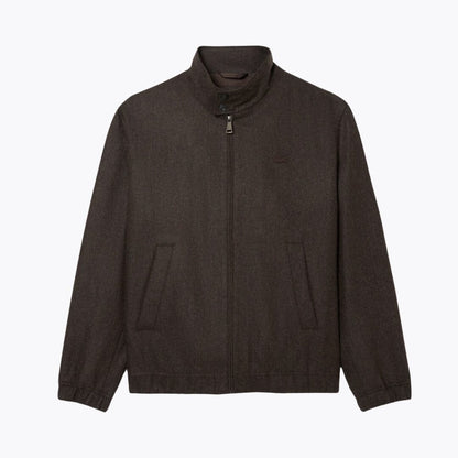 Lacoste Wool Harrington Jacket Brown - Velmont & Rossi