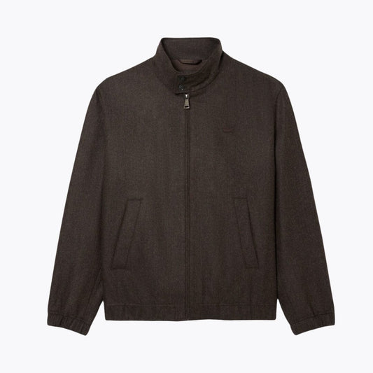 Lacoste Wool Harrington Jacket Brown - Velmont & Rossi