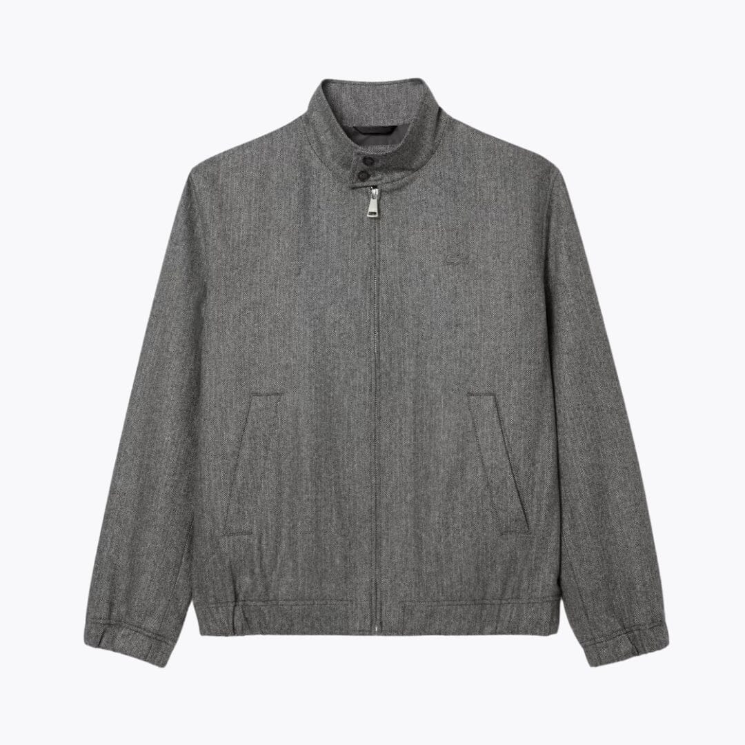 Lacoste Wool Harrington Jacket Brown - Velmont & Rossi