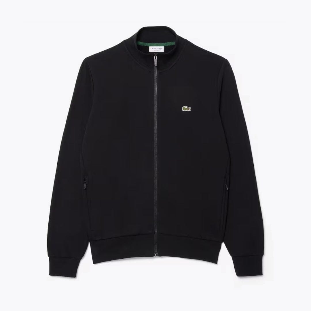 Lacoste Zip-Up High Neck Fleece Sweatshirt Black - Velmont & Rossi